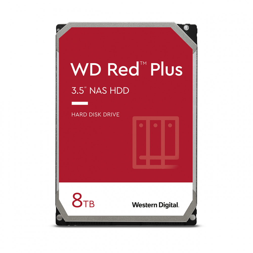 Disco Duro Para Nas Western Digital Wd Red Plus 3.5'', 8tb, Sata, 6 Gbit/s, 5640 Rpm, 256mb Caché