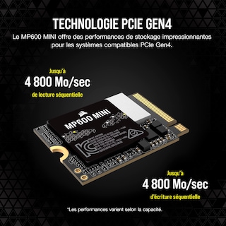 Foto 3 | Ssd Corsair Mp600 Mini De 1 Tb M.2 Nvme Pcie X4 Gen4 2 En Negro - Venta Internacional.