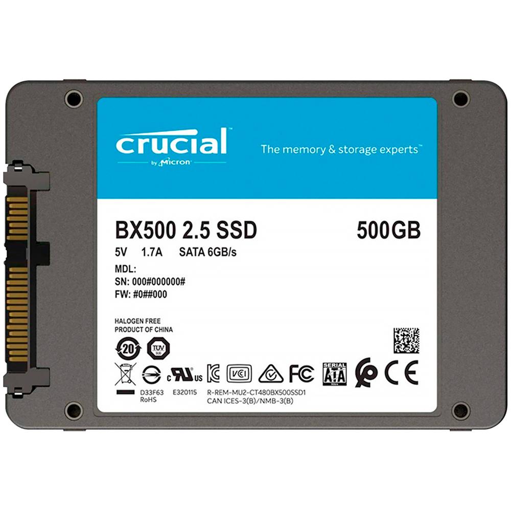 Foto 2 pulgar | Unidad De Estado Solido Ssd 2.5 500gb Crucial Bx500 Sata Iii 550/500 Mb/s Ct500bx500ssd1