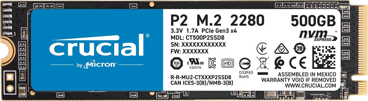 Foto 2 pulgar | Ssd Crucial P2 Ct500p2ssd8 De 500 Gb 3d Nand Nvme Pcie M.2 - Venta Internacional.