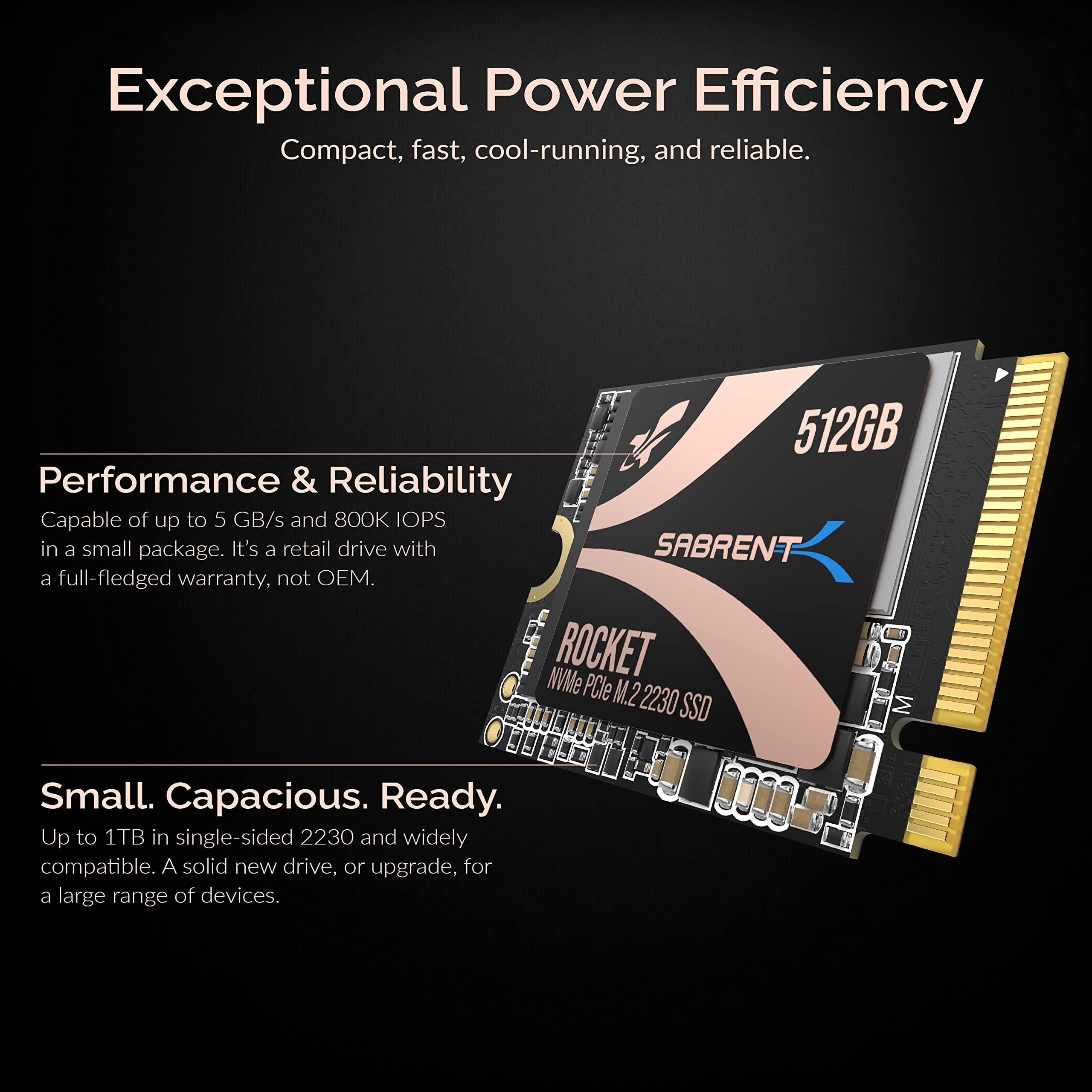 Foto 5 pulgar | Ssd Sabrent Rocket 2230 Nvme 4.0 512 Gb Pcie 4.0 M.2 2230 - Venta Internacional.