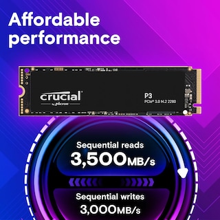 Foto 3 | Ssd Crucial P3 Pcie Gen3 3d Nand Nvme M.2 De 500 Gb - Venta Internacional.
