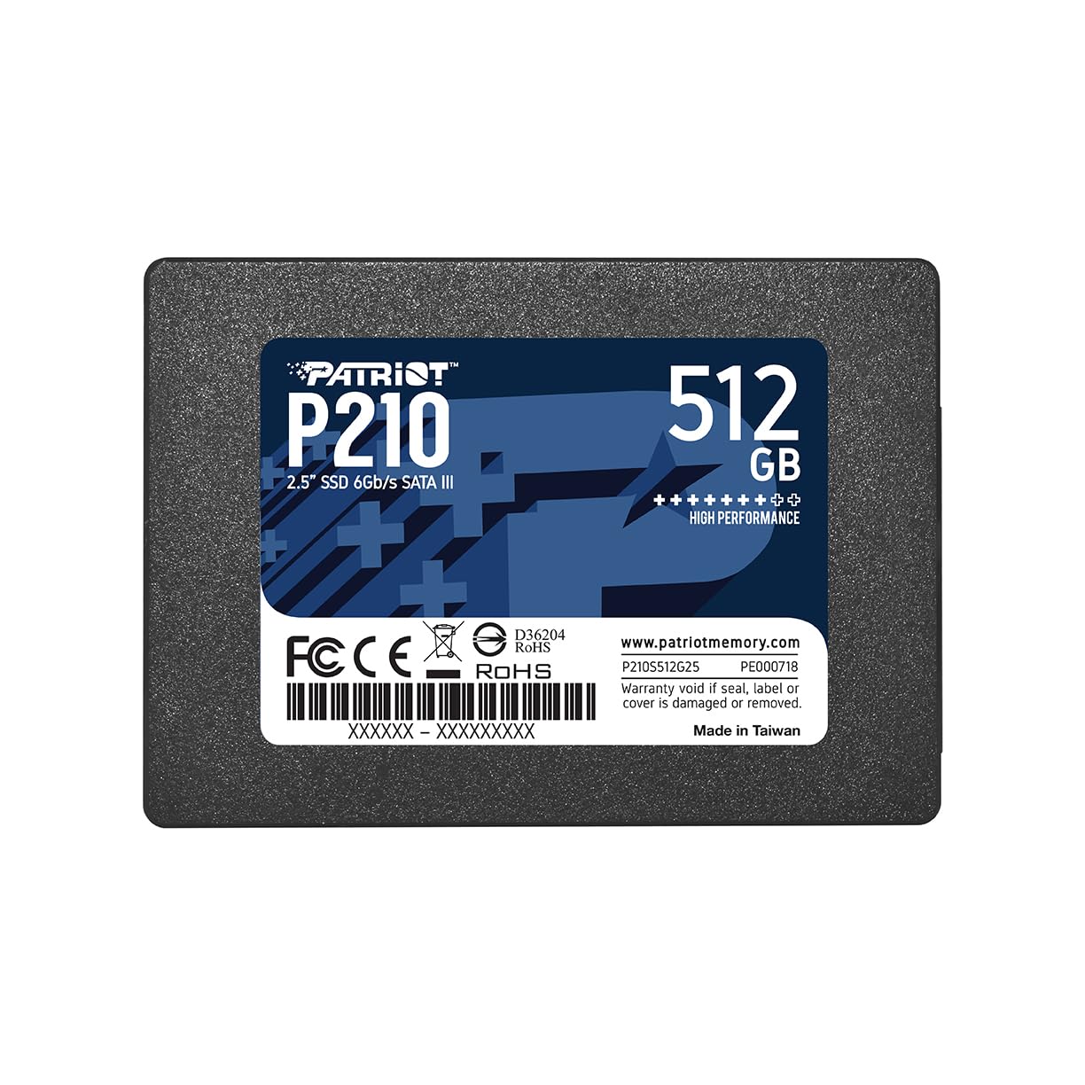Foto 2 pulgar | Unidad De Estado Sólido Interna Ssd Patriot P210 De 512 Gb Sata 3 2.5 - Venta Internacional.