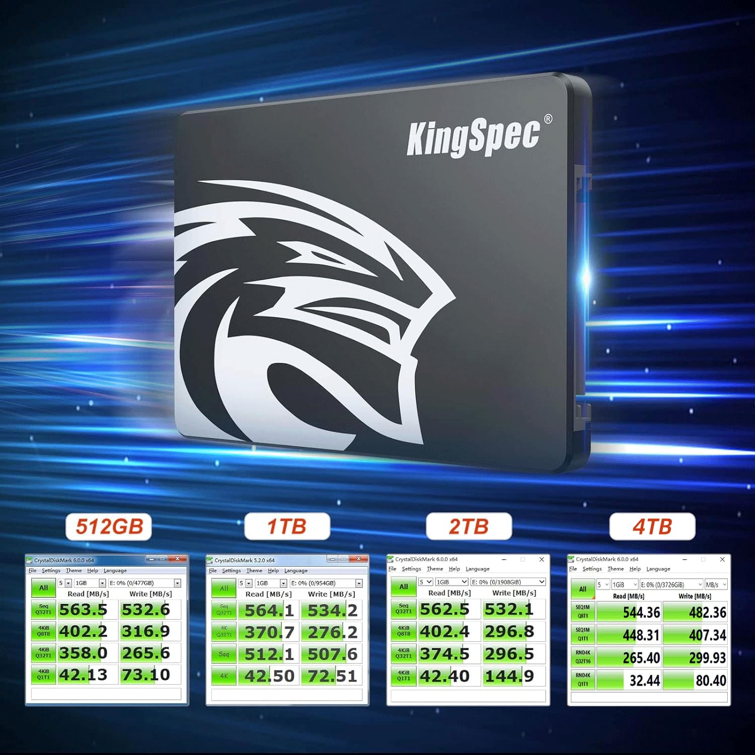 Foto 4 pulgar | Ssd Kingspec De 512 Gb, Sata Iii, 6 Gb/s Y 2,5 Pulgadas Con Flash Nand 3d - Venta Internacional.