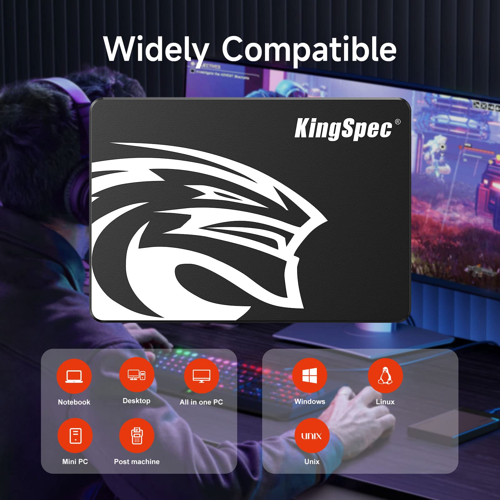 Foto 5 pulgar | Ssd Kingspec De 512 Gb, Sata Iii, 6 Gb/s Y 2,5 Pulgadas Con Flash Nand 3d - Venta Internacional.