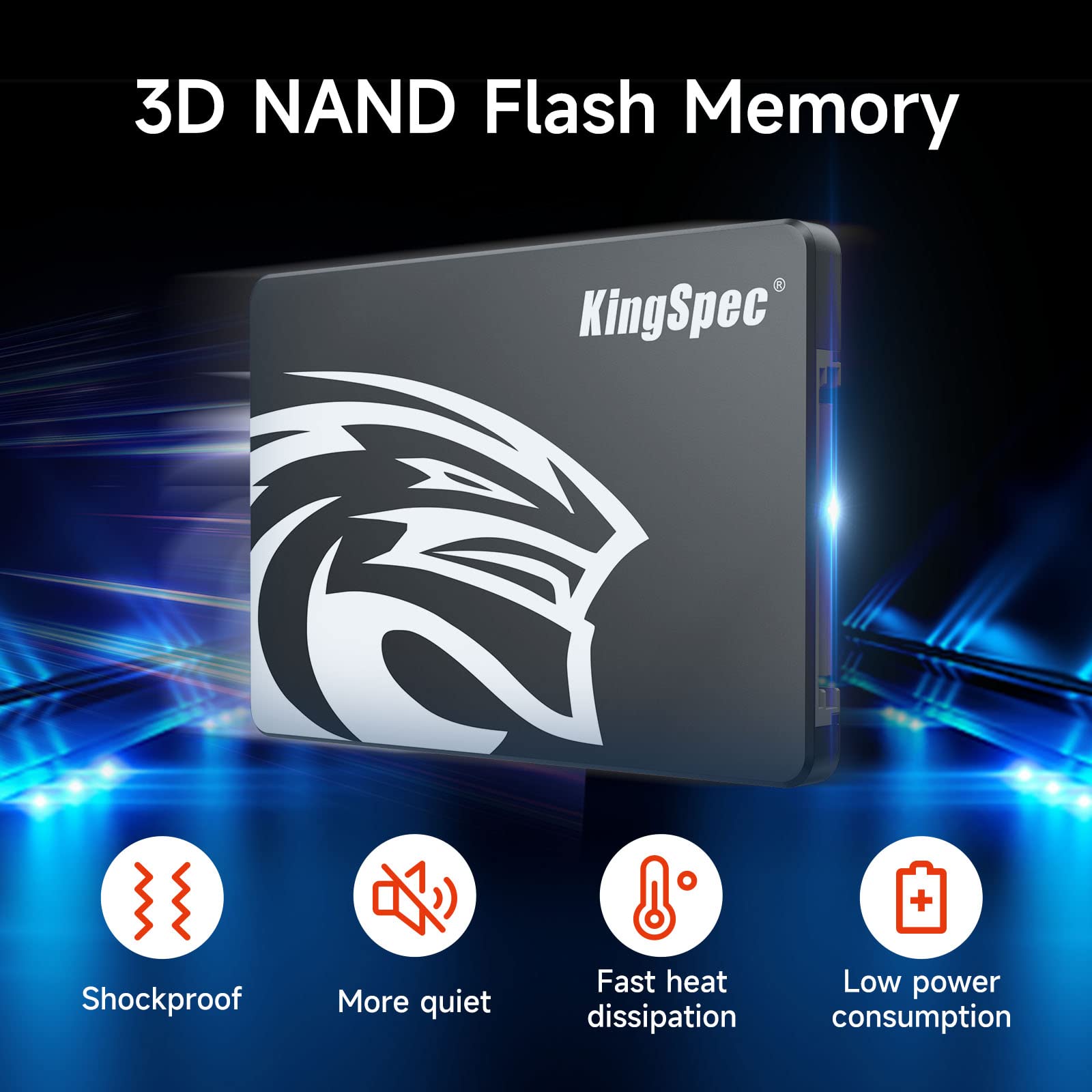 Foto 6 pulgar | Ssd Kingspec De 512 Gb, Sata Iii, 6 Gb/s Y 2,5 Pulgadas Con Flash Nand 3d - Venta Internacional.