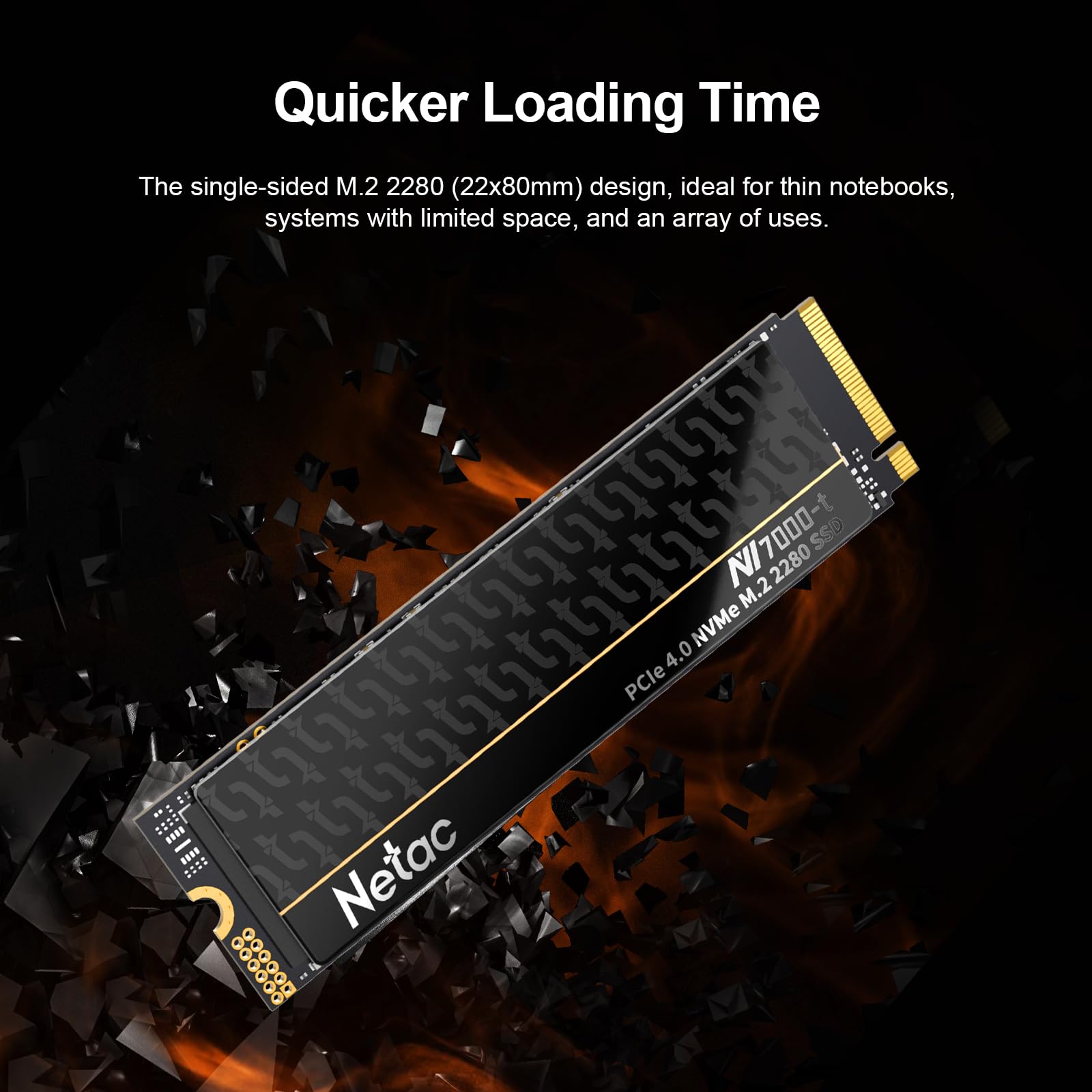 Foto 5 | Ssd Netac Nvme Interno Pcie Gen4x4 De 4 Tb Con Disipador Térmico De Aluminio - Venta Internacional.