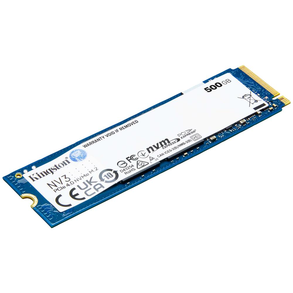 Foto 3 pulgar | Unidad De Estado Solido Ssd M.2 500gb Kingston Nvme Pcie 4.0 5000/3000 Mb/s Snv3s/500g