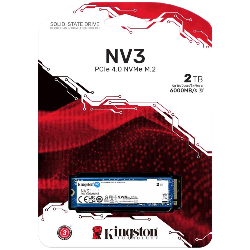 Foto 6 pulgar | Unidad De Estado Solido Ssd M.2 2tb Kingston Nvme Pcie 4.0 6000/5000 Mb/s Snv3s/2000g