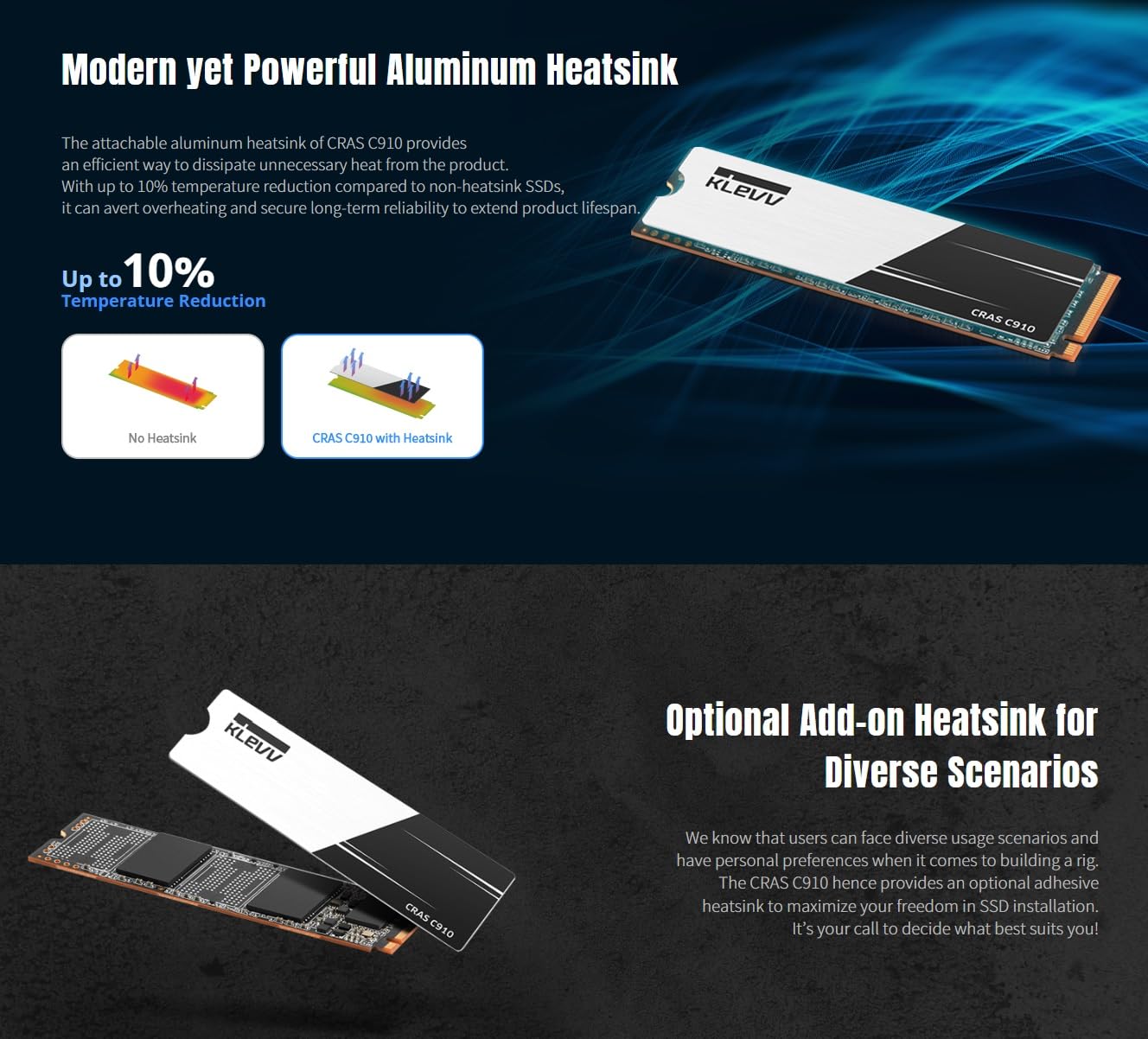 Foto 4 | Ssd Klev Cras C910 2 Tb M.2 2280 Nvme Pcie Gen4x4 Con Disipador Térmico - Venta Internacional.