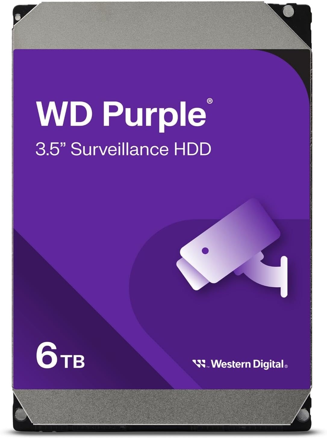 Disco Duro 6tb Western Digital Hdd Sata 3.5 Videovigilancia Color Plateado Wd64purz