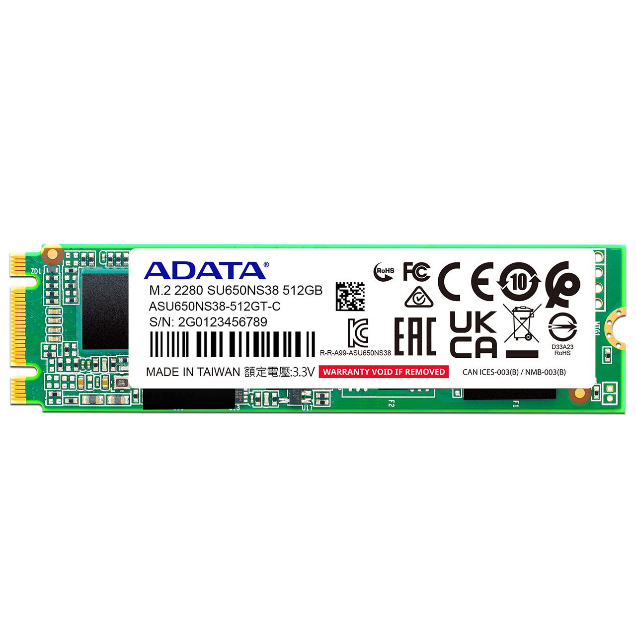 Foto 2 pulgar | Unidad De Estado Sólido Adata Su650 De 512gb, M.2 Sata Iii