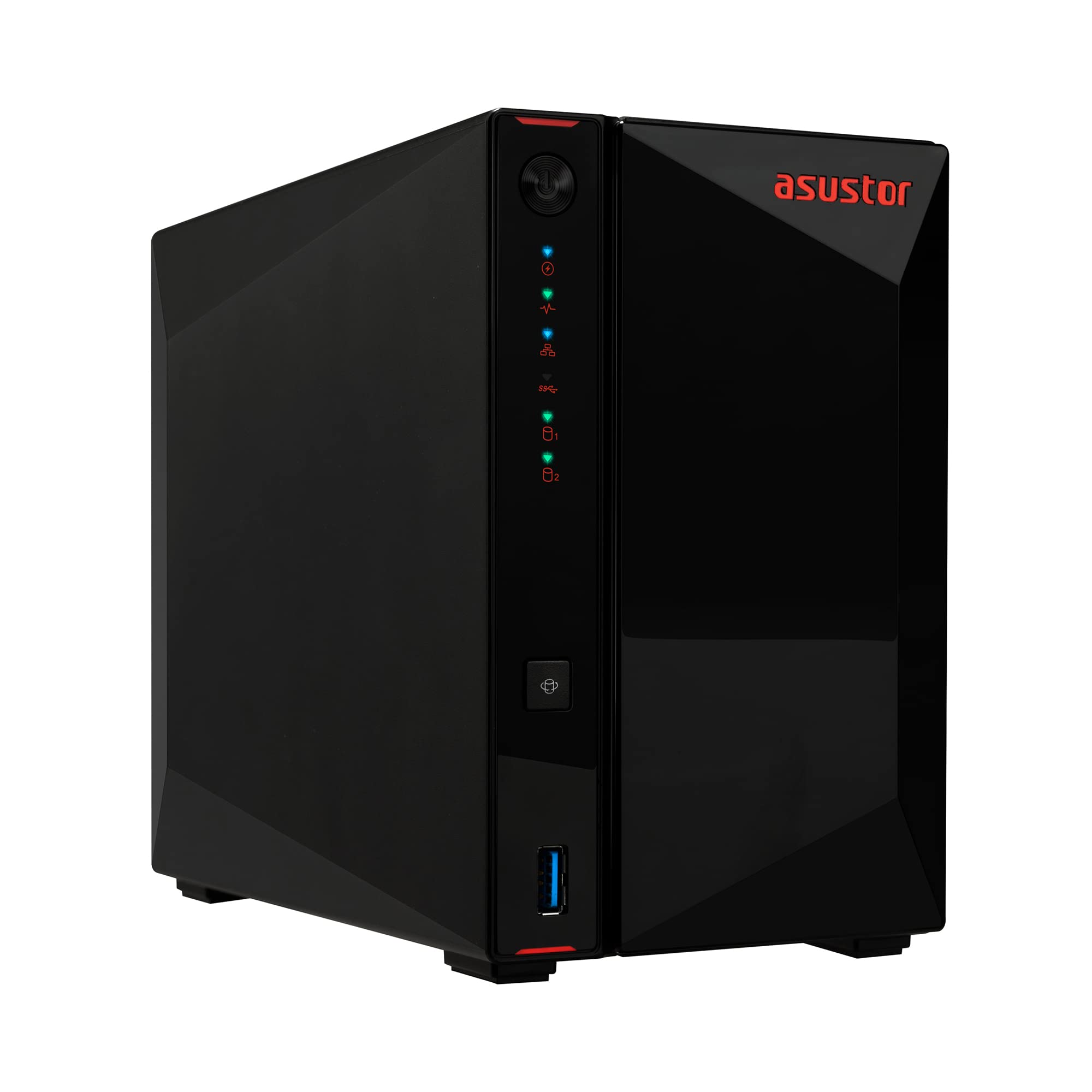 Nas Asustor As5402t Intel Quad-core De 2 Bahías, 2 Ghz, 4 Gb Ddr4 - Venta Internacional.
