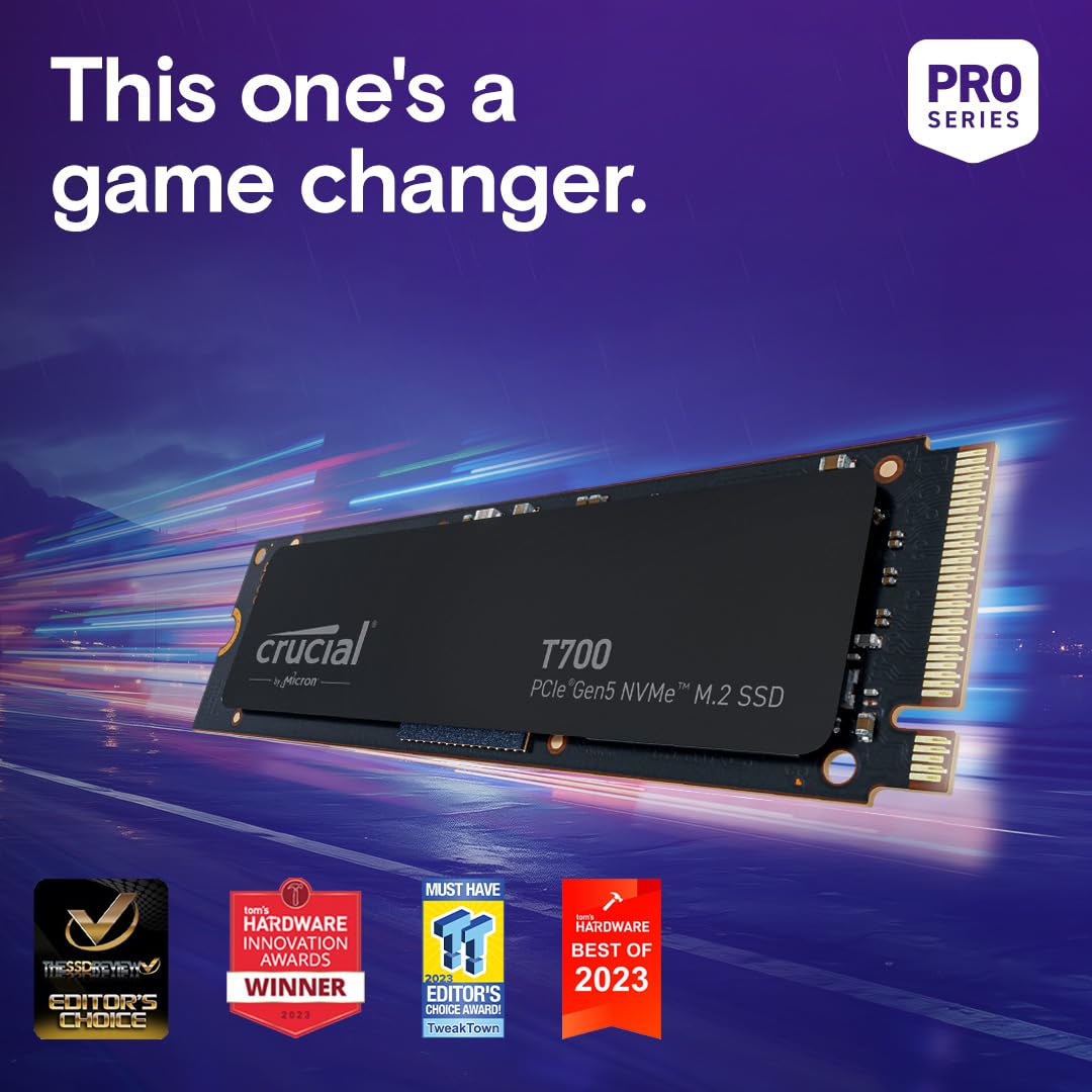 Foto 6 pulgar | Ssd Crucial T700 De 4 Tb Gen5 Nvme M.2 - 12.400 Mb/s - Ct4000t700ssd3 - Venta Internacional.