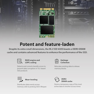 Foto 5 | Ssd Transcend Mts430s 128 Gb M.2 2242 Sata Iii Para Portátil Y Pc - Venta Internacional.