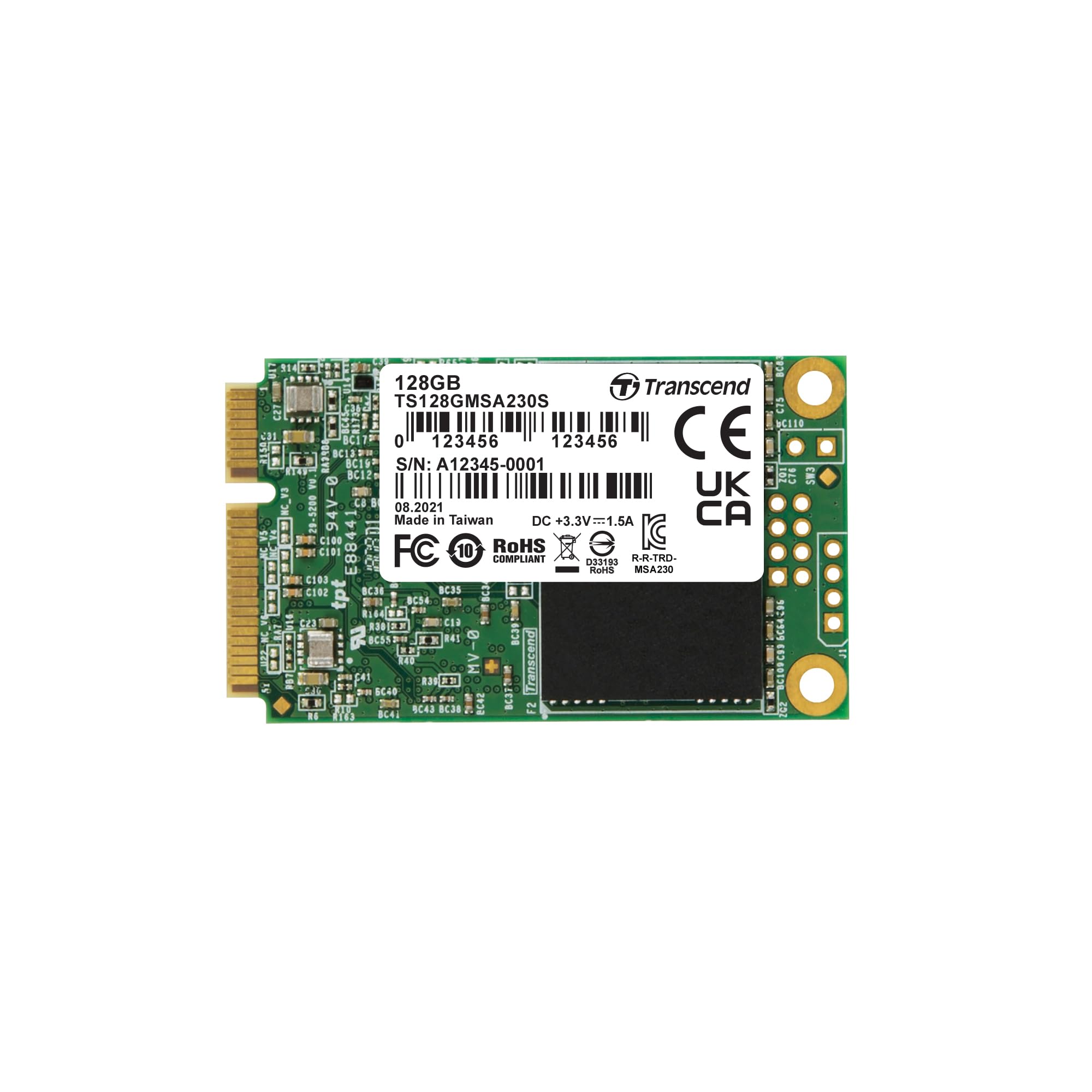 Foto 2 pulgar | Ssd Transcend Ts128gmsa230s 128 Gb Sata Iii 6 G/s Msata 560 Mb/s - Venta Internacional.