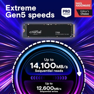 Foto 2 | Ssd Crucial New 2024 T705 4 Tb Pcie Gen5 Nvme M.2 14.100 Mb/s - Venta Internacional.
