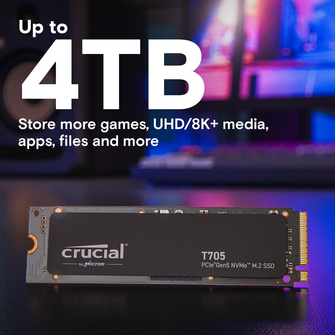 Foto 6 | Ssd Crucial New 2024 T705 4 Tb Pcie Gen5 Nvme M.2 14.100 Mb/s - Venta Internacional.