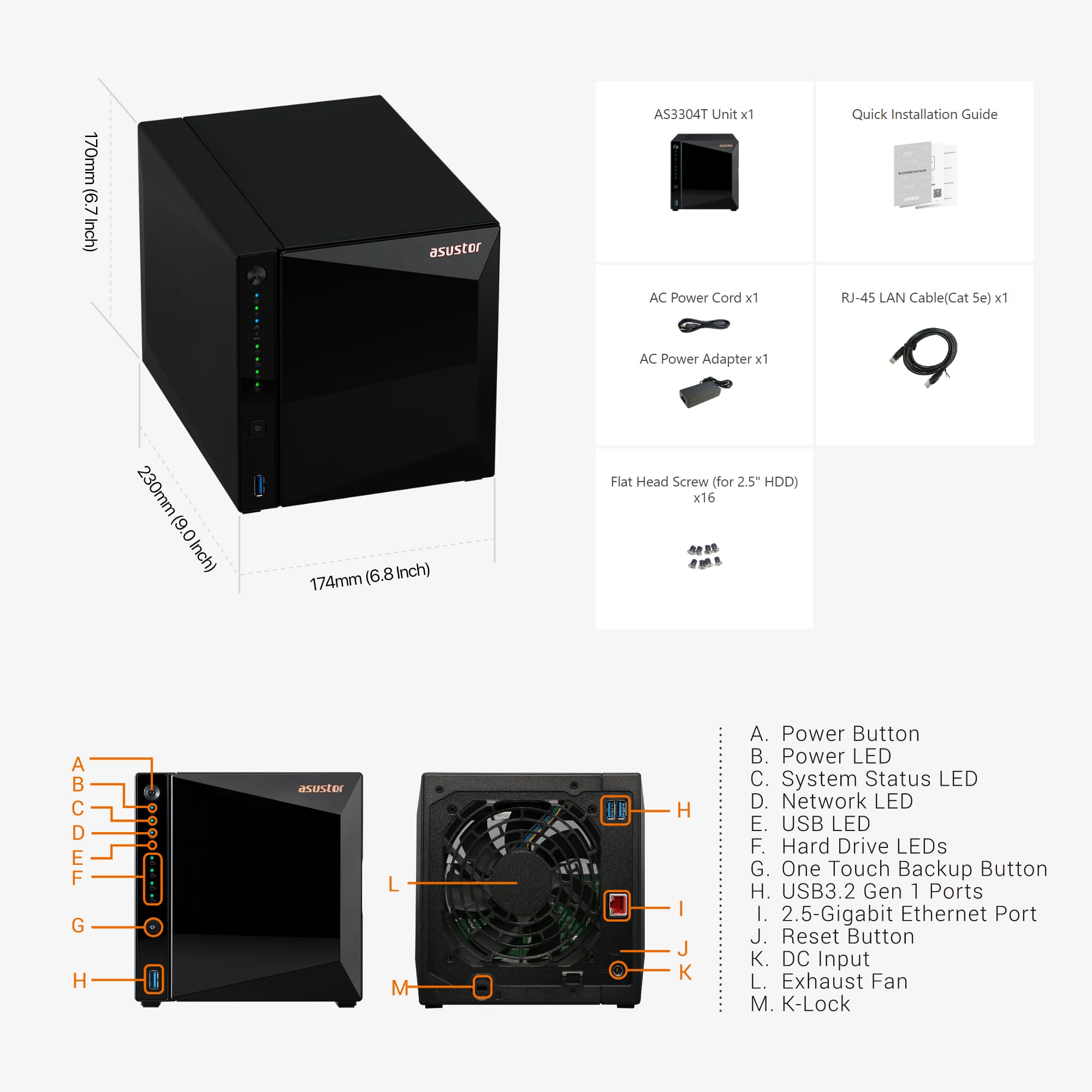 Foto 8 pulgar | Almacenamiento En Red Nas Asustor Drivestor 4 Pro Gen2 As3304t V2 4 Bay 2 Gb Ram Ddr4 - Venta Internacional.