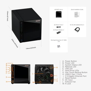 Foto 7 | Almacenamiento En Red Nas Asustor Drivestor 4 Pro Gen2 As3304t V2 4 Bay 2 Gb Ram Ddr4 - Venta Internacional.