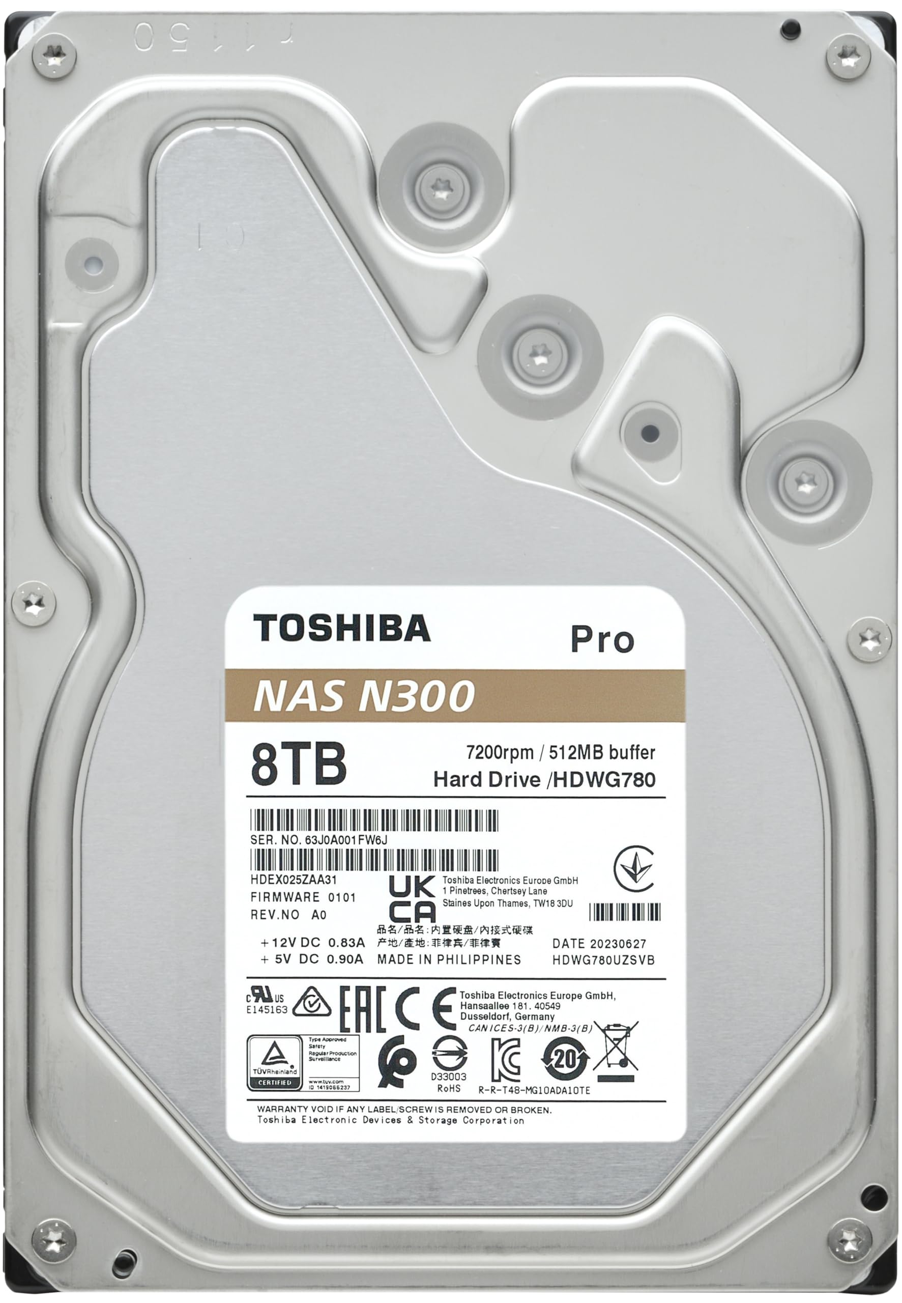 Foto 6 | Disco Duro Toshiba N300 Pro 8 Tb 3,5'' Sata 6 Gb/s 7200 Rpm - Venta Internacional.