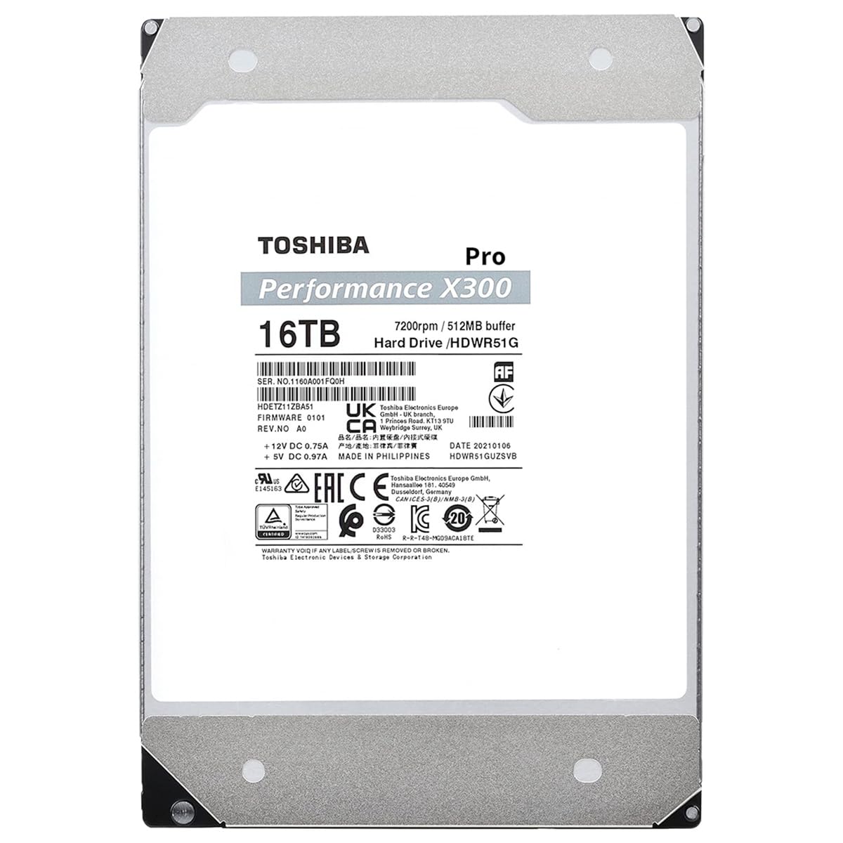 Foto 3 pulgar | Disco Duro Interno Toshiba X300 Pro 16 Tb Sata 6 Gb/s 3.5'' - Venta Internacional.