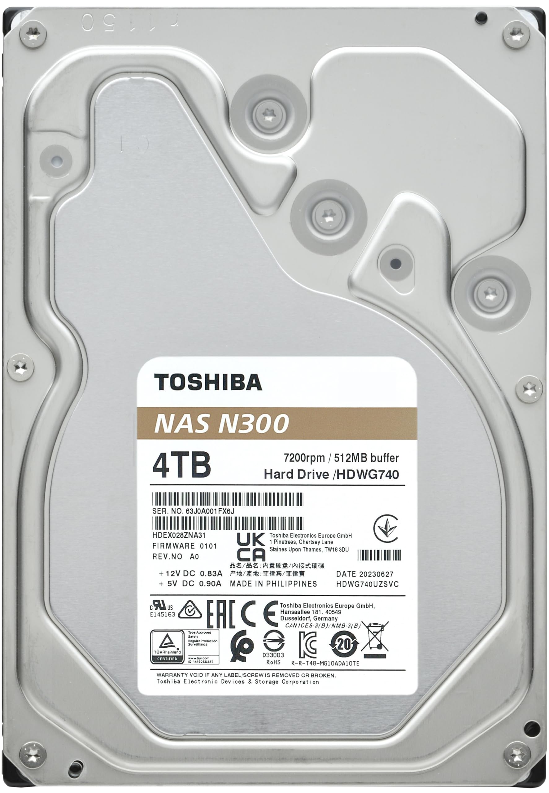 Foto 6 pulgar | Disco Duro Toshiba N300 4tb Nas 3.5'' Interno Sata 6gb/s - Venta Internacional.