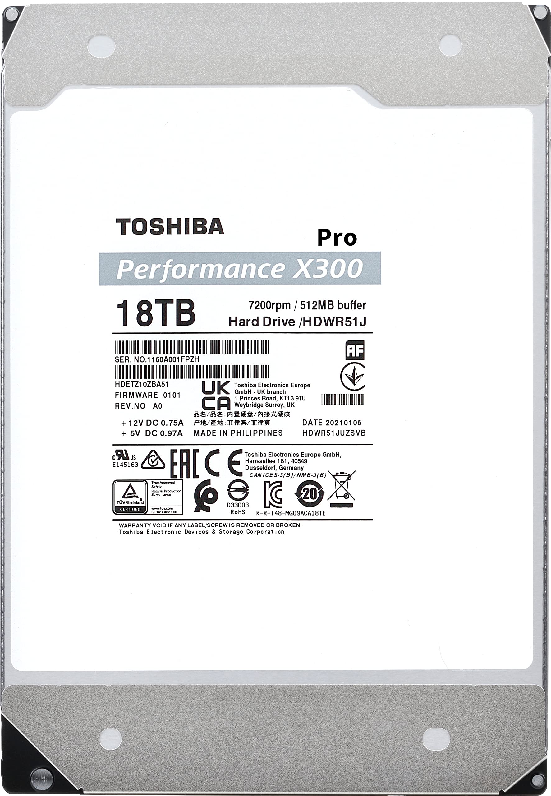 Foto 7 pulgar | Disco Duro Interno Toshiba X300 Pro 18tb Sata 6gb/s 3.5'' - Venta Internacional.
