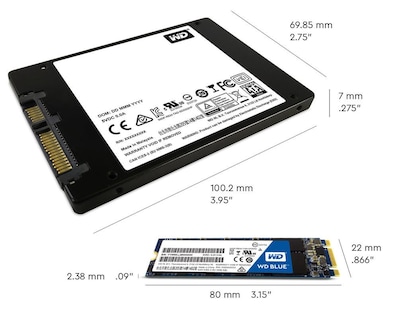 Foto 3 | Ssd Western Digital Wd Blue 3d Nand De 500 Gb M.2 2280 Sata Iii - Venta Internacional.
