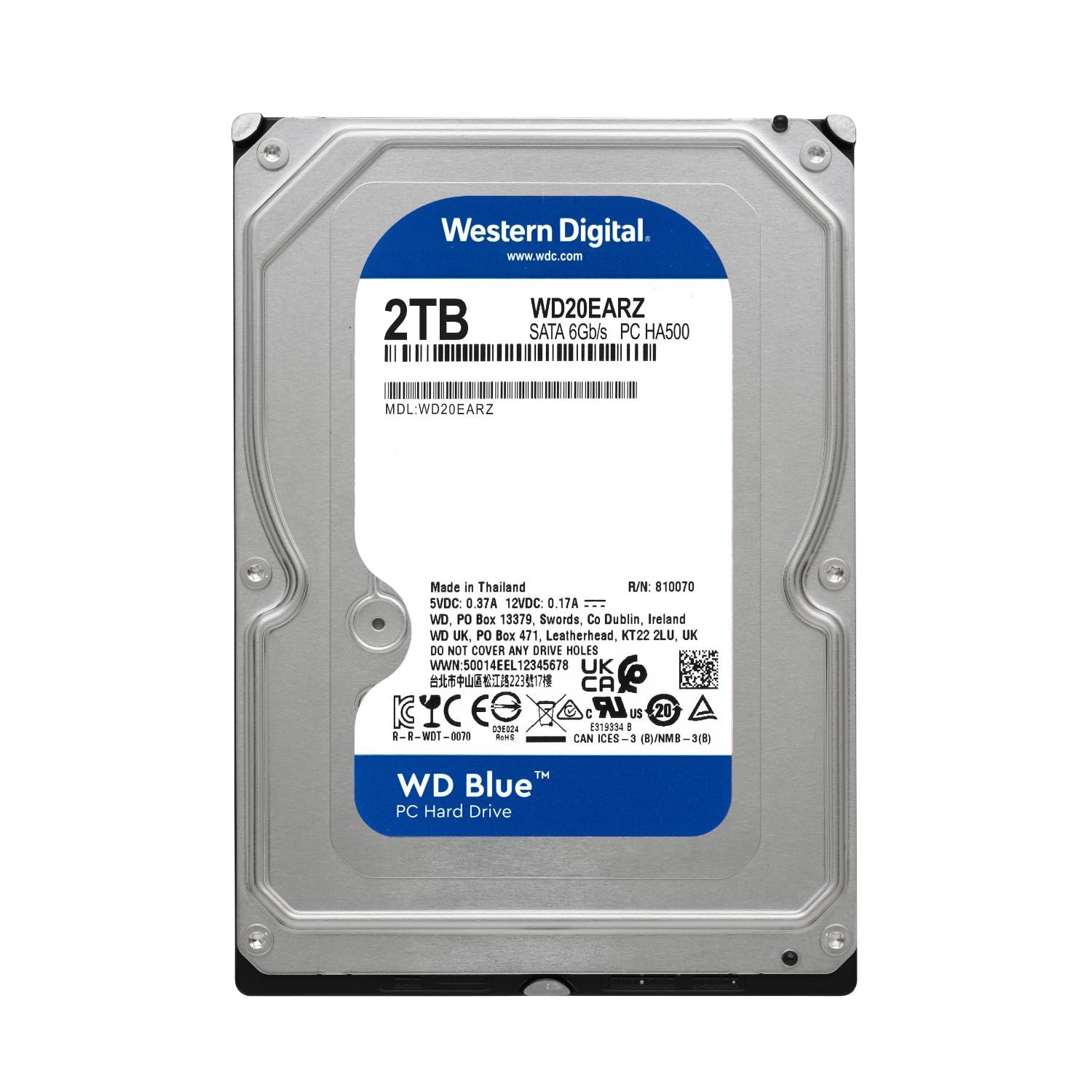 Foto 3 pulgar | Disco Duro Western Digital Wd Blue De 2 Tb, 3,5'', Sata, 6 Gb/s - Venta Internacional.