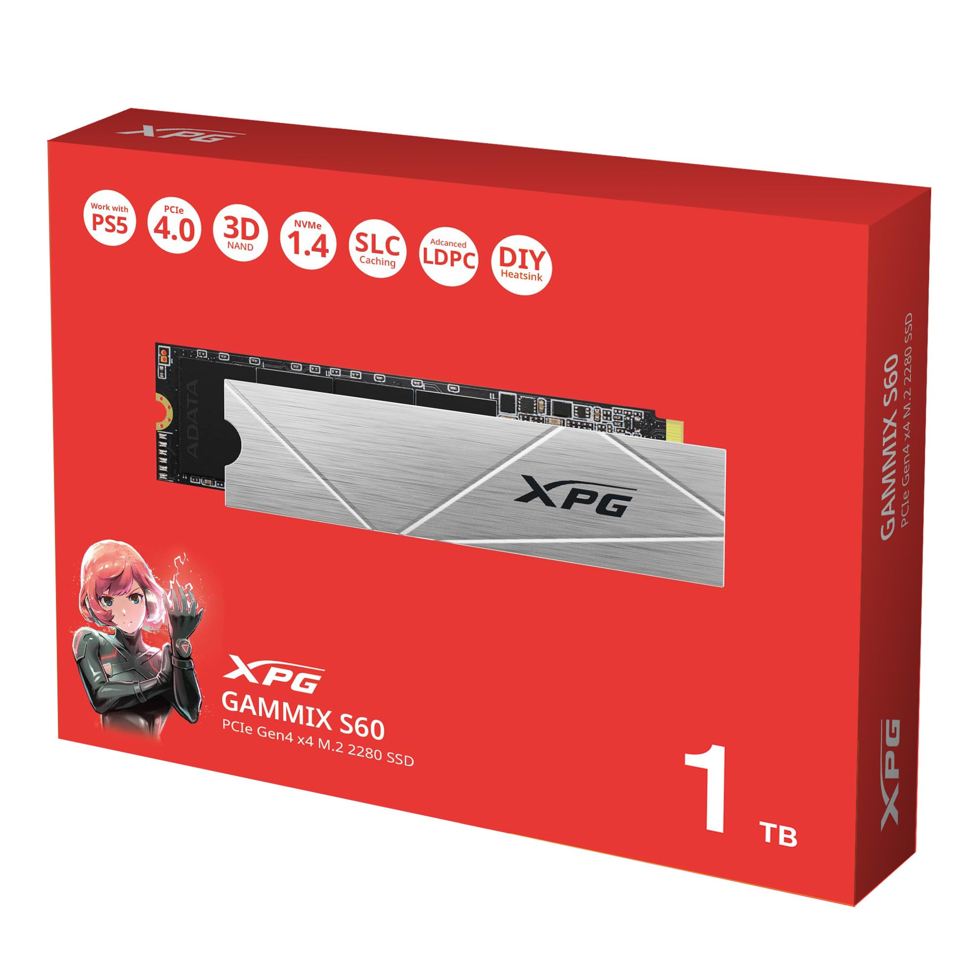 Foto 4 pulgar | Unidad De Estado Sólido Xpg Gammix S60 Blade Pcie Gen4 X4 M.2 2280 1tb - Venta Internacional.