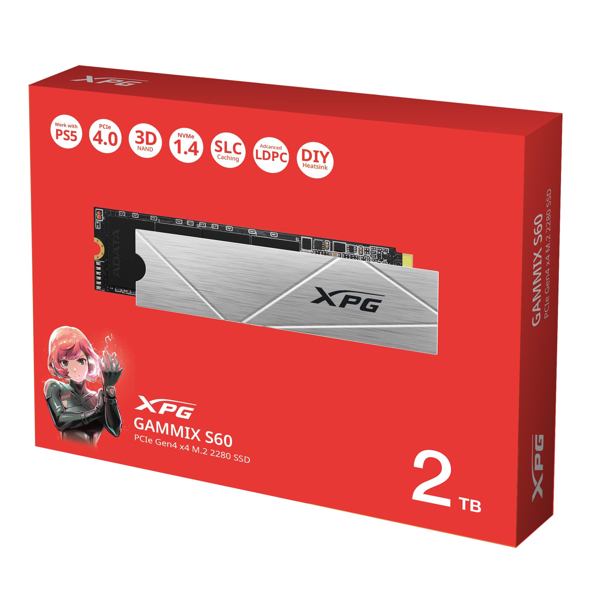 Foto 7 pulgar | Unidad De Estado Sólido Xpg Gammix S60 Blade Pcie Gen4 X4 M.2 2tb - Venta Internacional.
