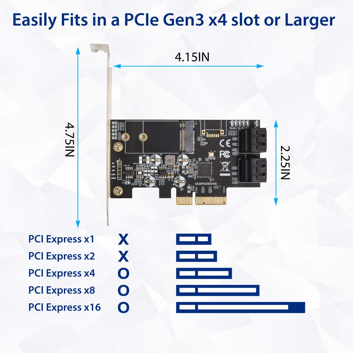 Foto 4 pulgar | Tarjeta Controladora Io Crest Si-pex40138 4 Puertos Sata Iii 6gb/s - Venta Internacional.