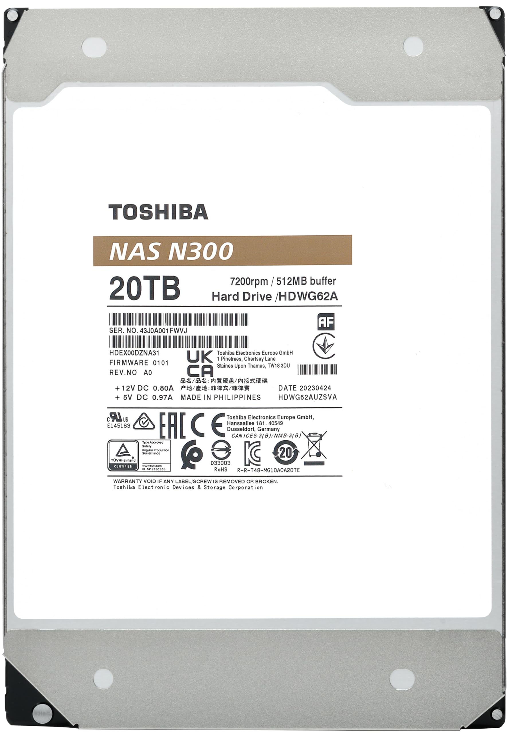 Foto 6 pulgar | Disco Duro Toshiba N300 20tb Nas 3.5'' Interno Sata 6gb/s - Venta Internacional.