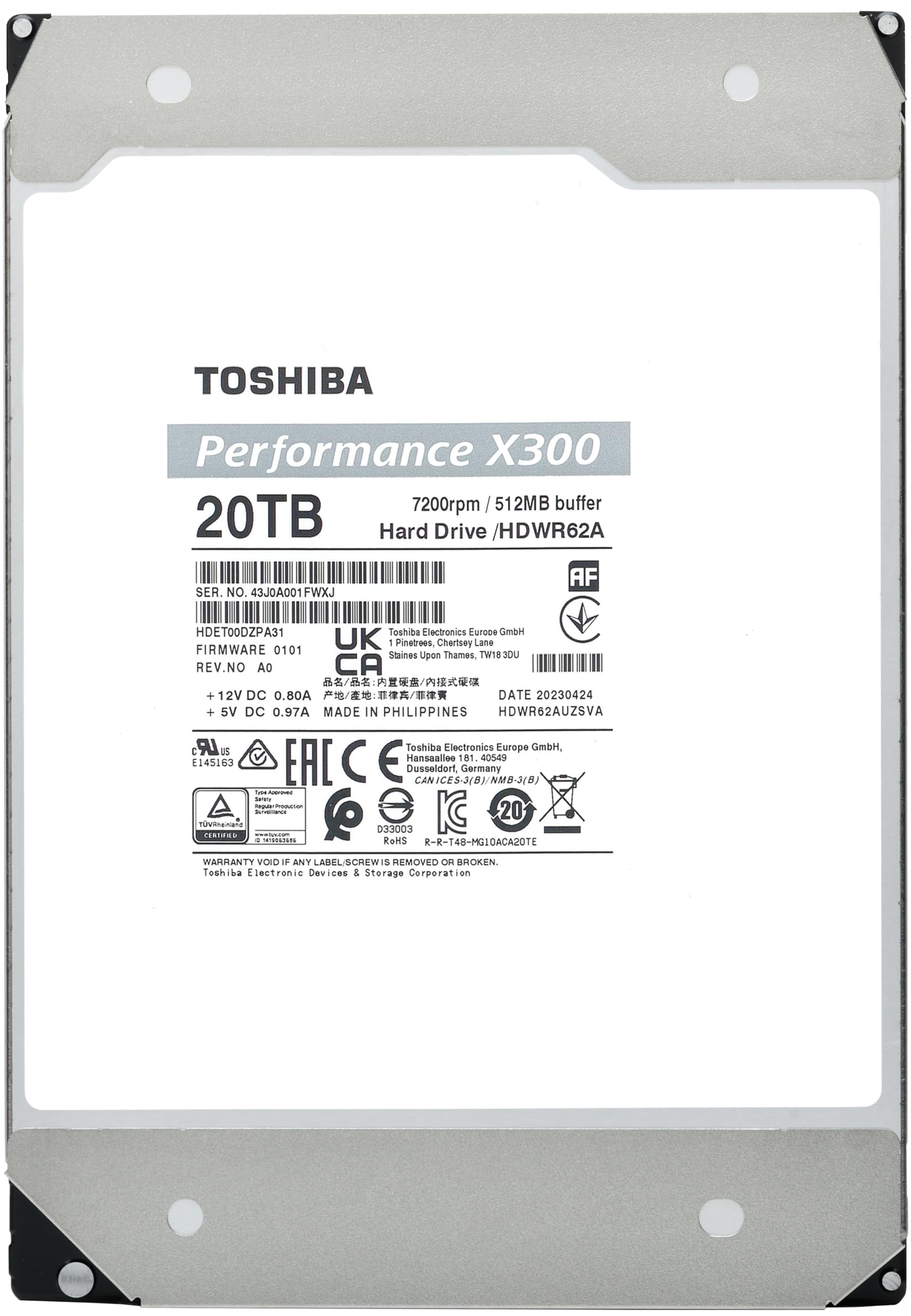 Foto 5 | Disco Duro Interno Toshiba X300 20tb Performance & Gaming - Venta Internacional.