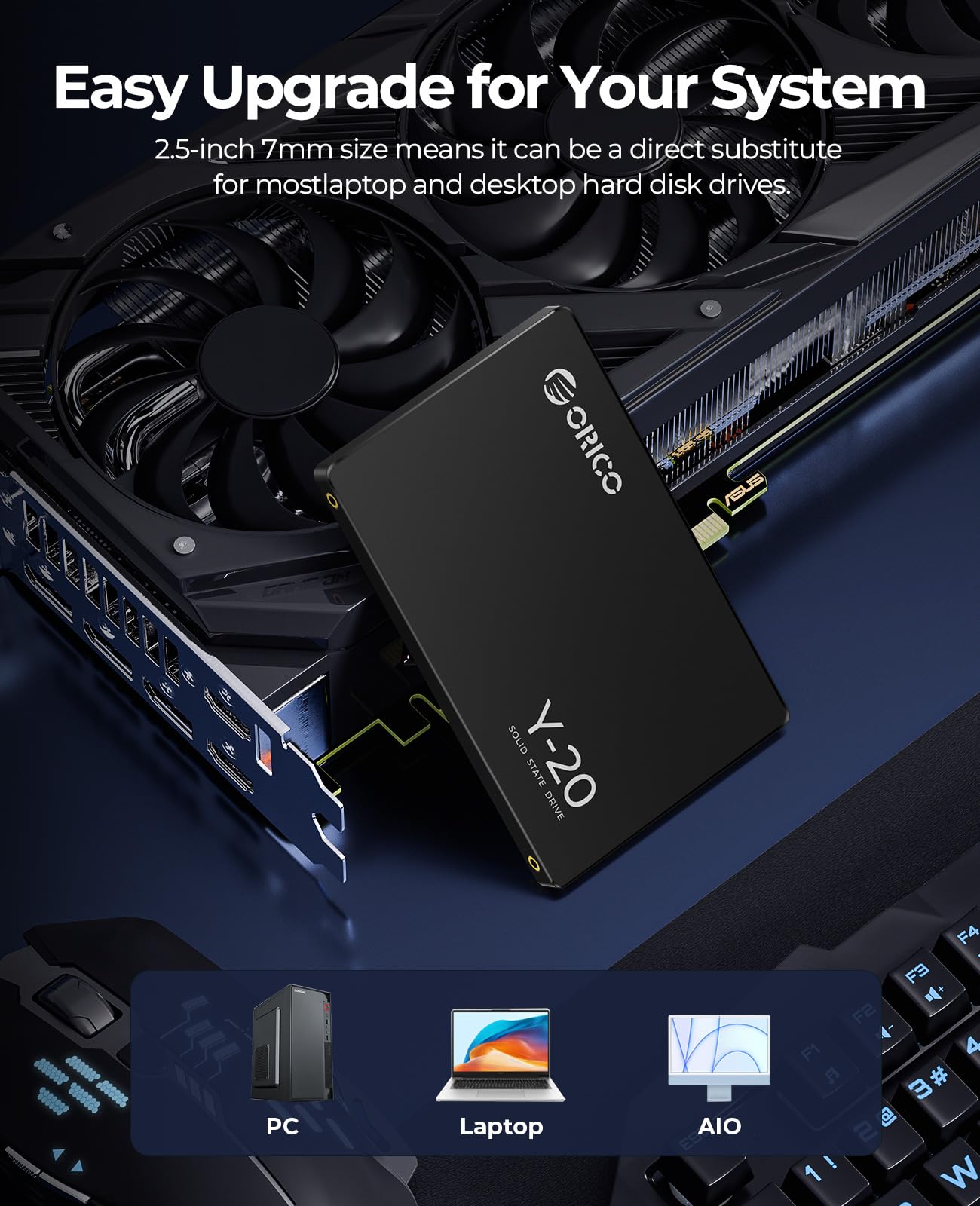 Foto 4 pulgar | Unidad Interna De Estado Sólido Ssd Orico 128gb Sata 2.5'' Y20 - Venta Internacional.