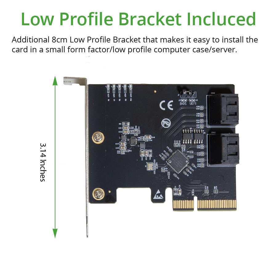 Foto 6 pulgar | Tarjeta De Expansión Raid Io Crest De 4 Puertos Sata Iii A Pci-e X2 - Venta Internacional.