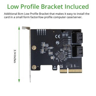 Foto 5 | Tarjeta De Expansión Raid Io Crest De 4 Puertos Sata Iii A Pci-e X2 - Venta Internacional.