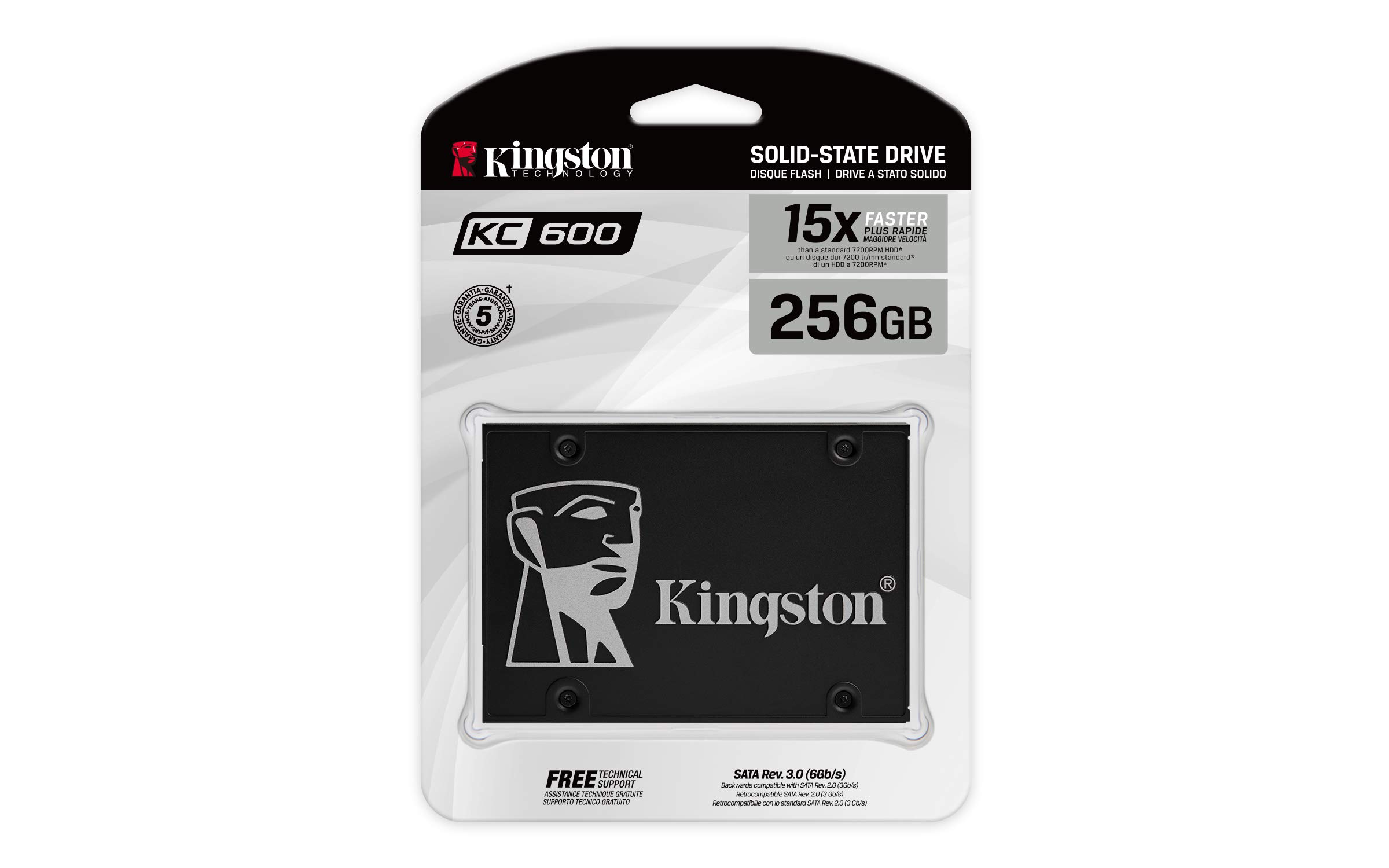 Foto 6 pulgar | Unidad De Estado Sólido Kingston Kc600 256gb 2.5'' Sata3 3d Tlc - Venta Internacional.
