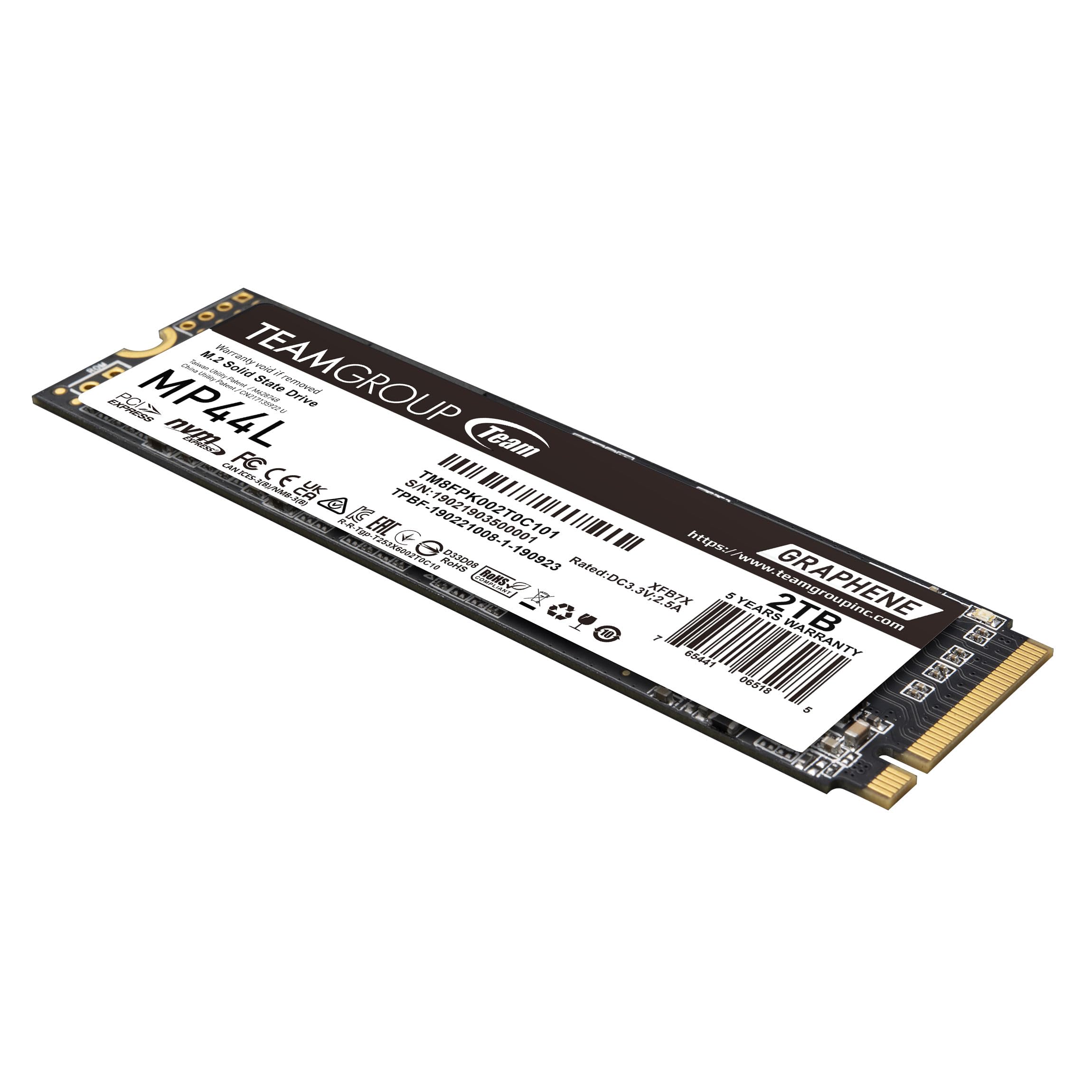 Foto 3 pulgar | Ssd Teamgroup Mp44l, Caché Slc De 2 Tb, Nvme 1.4 Pcie Gen. 4x4 - Venta Internacional.