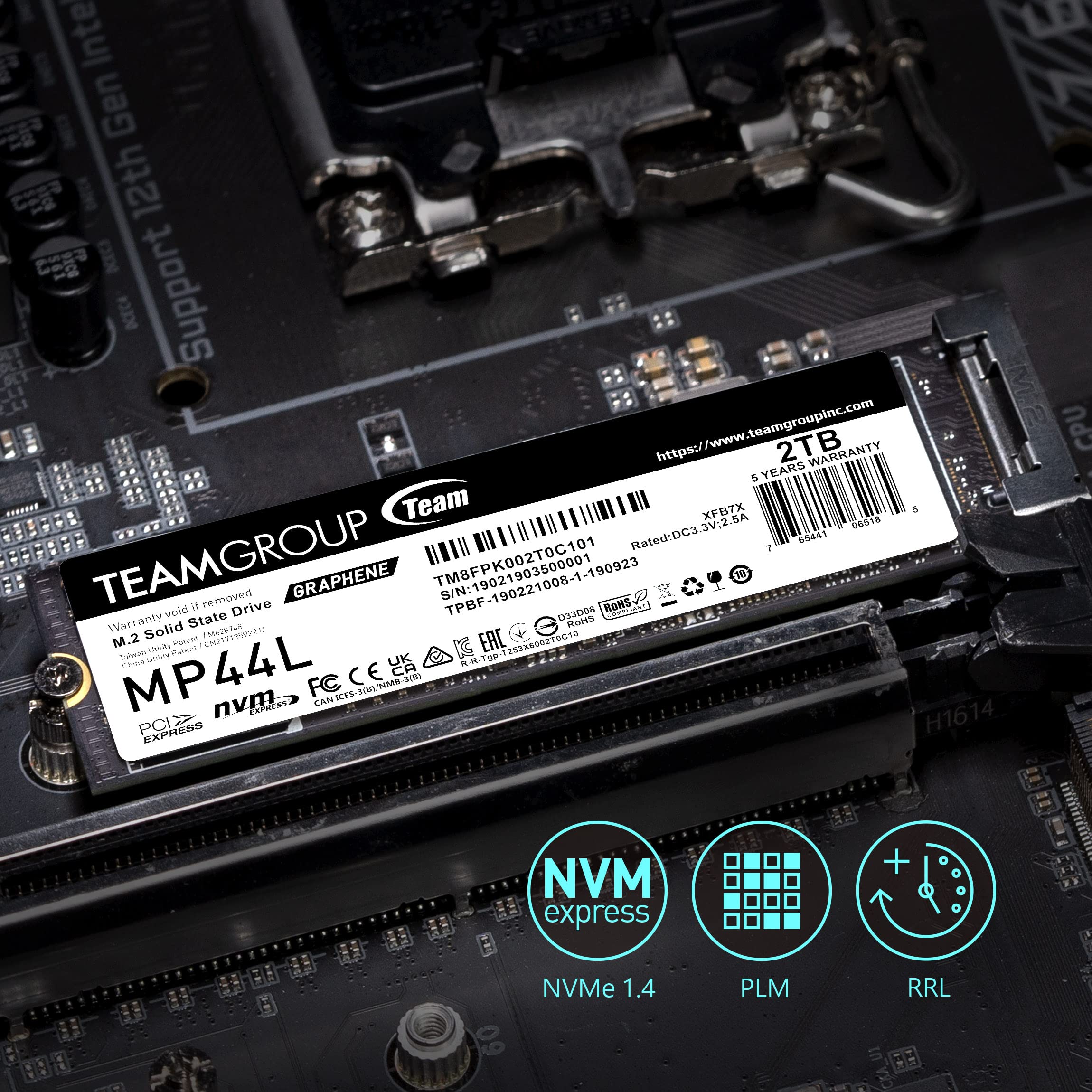 Foto 5 pulgar | Ssd Teamgroup Mp44l, Caché Slc De 2 Tb, Nvme 1.4 Pcie Gen. 4x4 - Venta Internacional.
