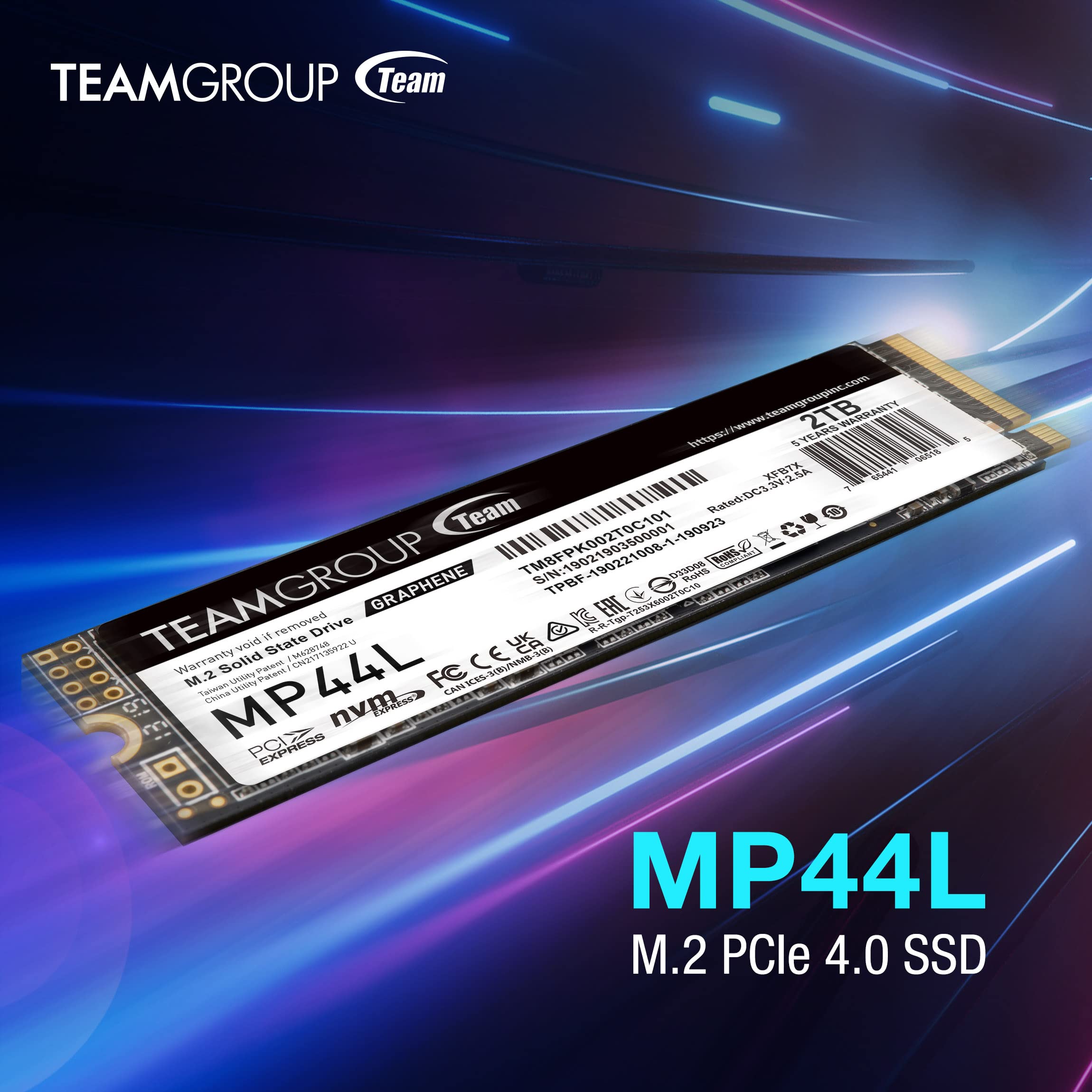 Foto 6 pulgar | Ssd Teamgroup Mp44l, Caché Slc De 2 Tb, Nvme 1.4 Pcie Gen. 4x4 - Venta Internacional.
