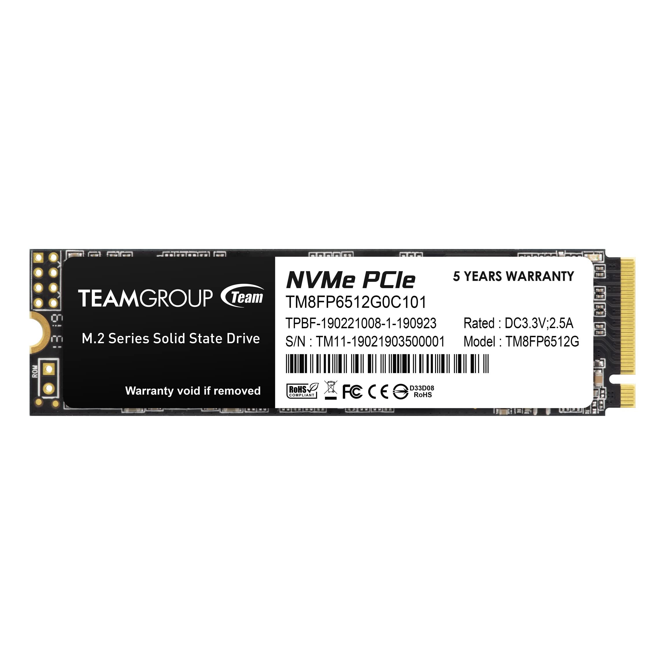 Foto 2 pulgar | Ssd Interno Teamgroup Mp33 512 Gb Nvme Pcie Gen3x4 M.2 2280 - Venta Internacional.