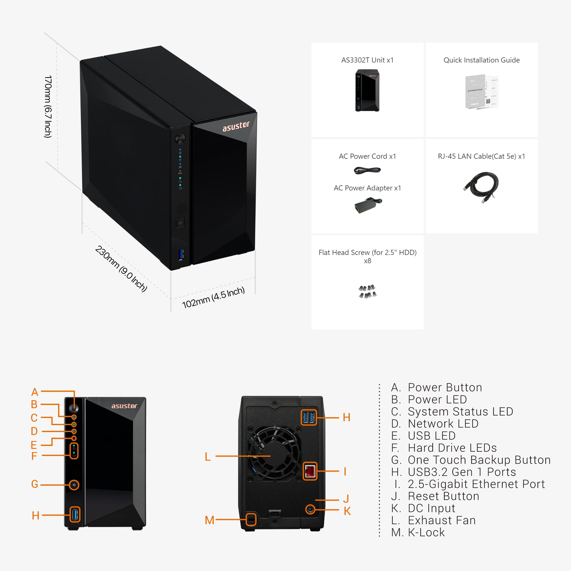 Foto 7 | Carcasa Nas Asustor Drivestor 2 Pro Gen2 As3302t V2 De 2 Bahías - Venta Internacional.