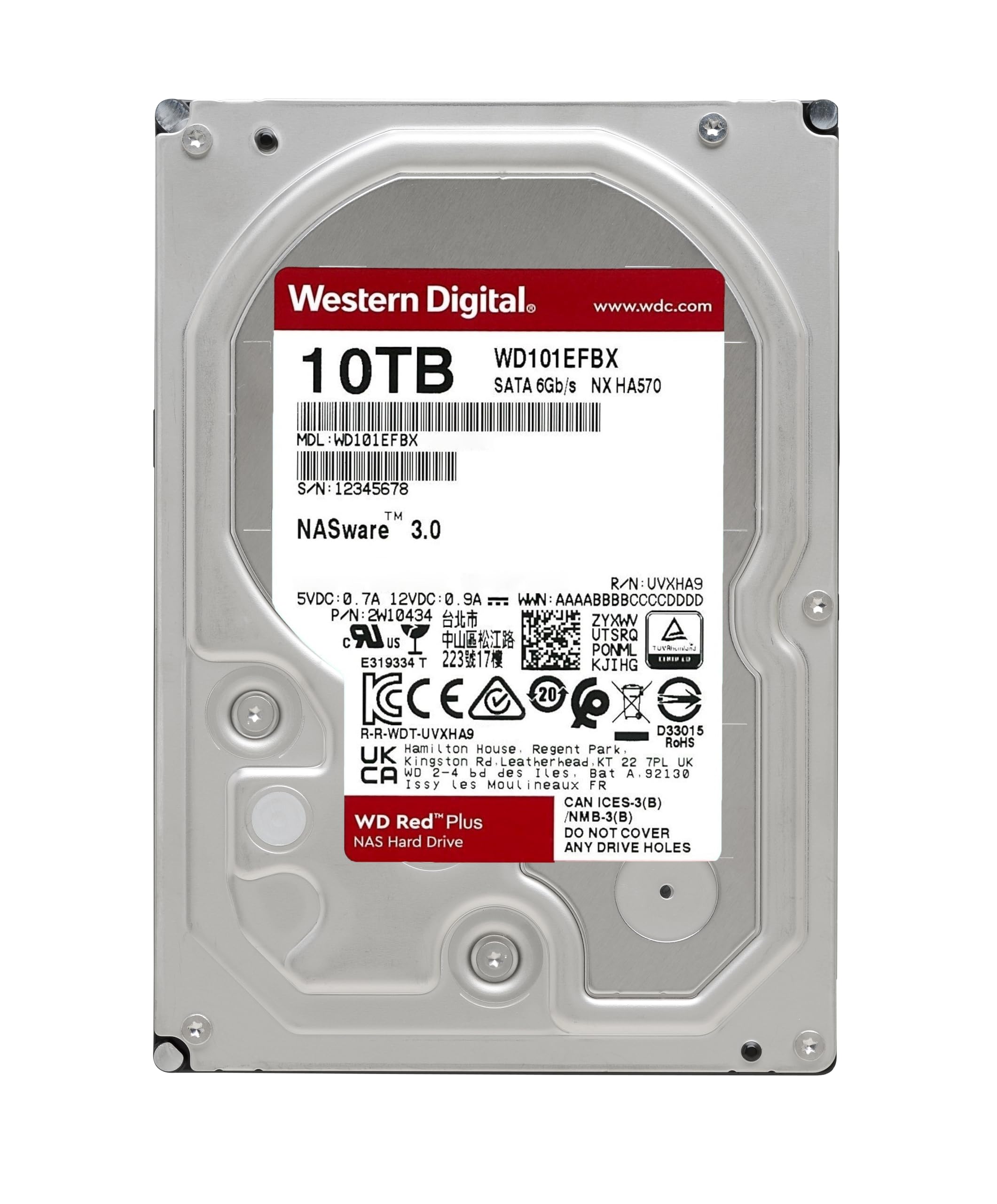 Foto 3 pulgar | Disco Duro Western Digital Wd Red Plus De 10 Tb, 3,5'', Sata, 6 Gb/s - Venta Internacional.