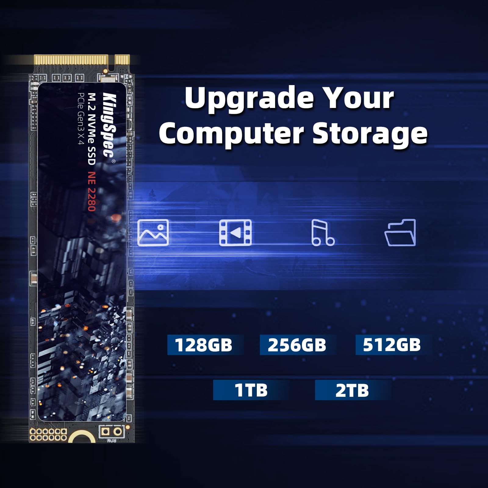 Foto 6 pulgar | Ssd Kingspec M.2 Nvme Gen3x4 2280 Ssd Interno De 1 Tb - Venta Internacional.