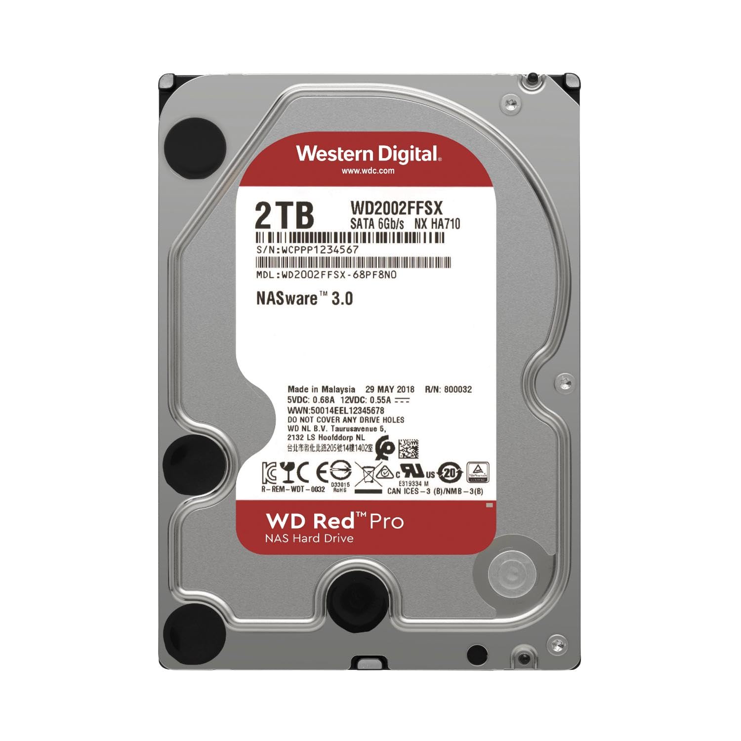 Foto 3 pulgar | Disco Duro Western Digital Wd Red Pro De 2 Tb, 3,5'', Sata, 6 Gb/s - Venta Internacional.