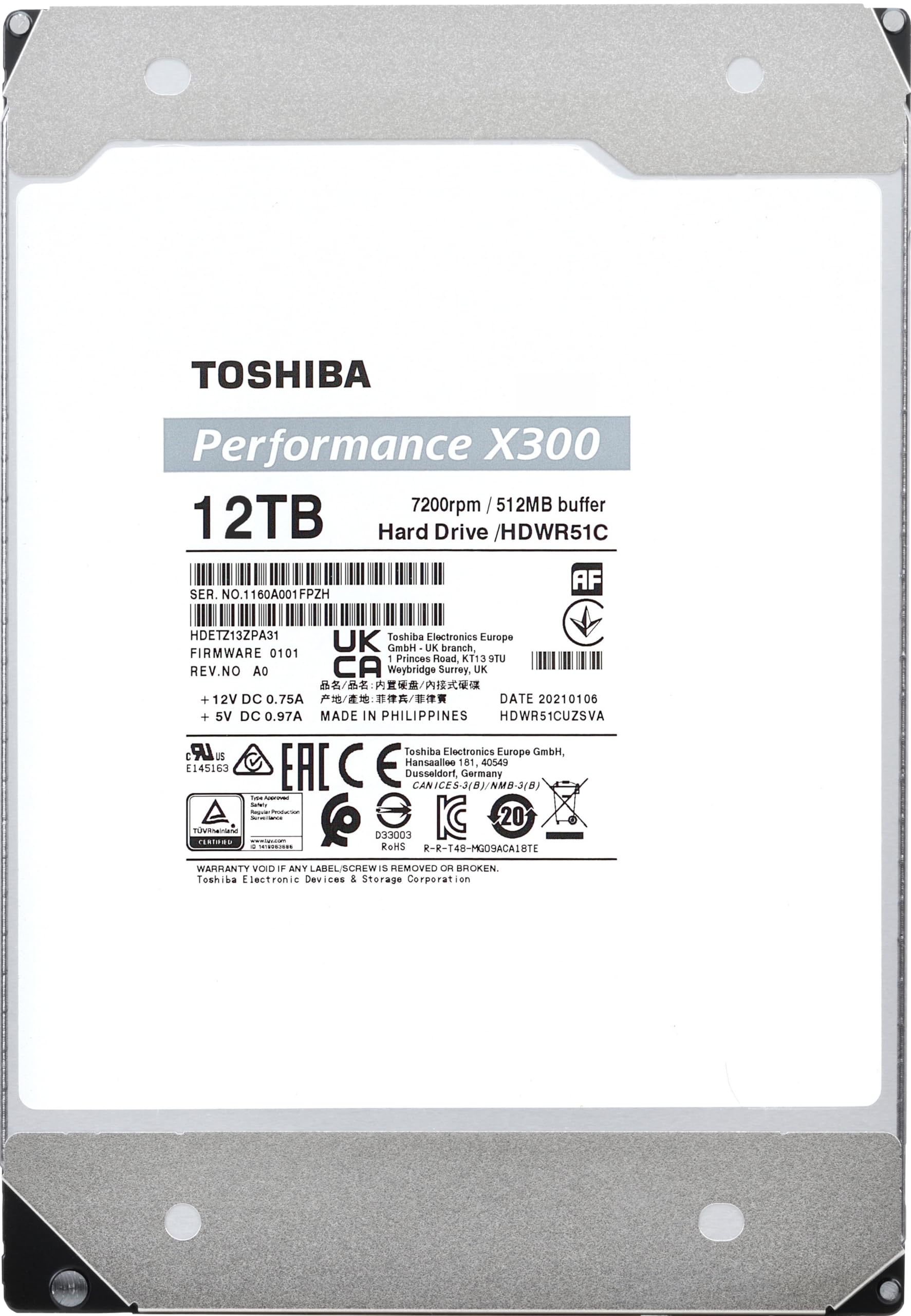 Foto 6 pulgar | Disco Duro Interno Toshiba X300 12tb Performance 3.5'' - Venta Internacional.