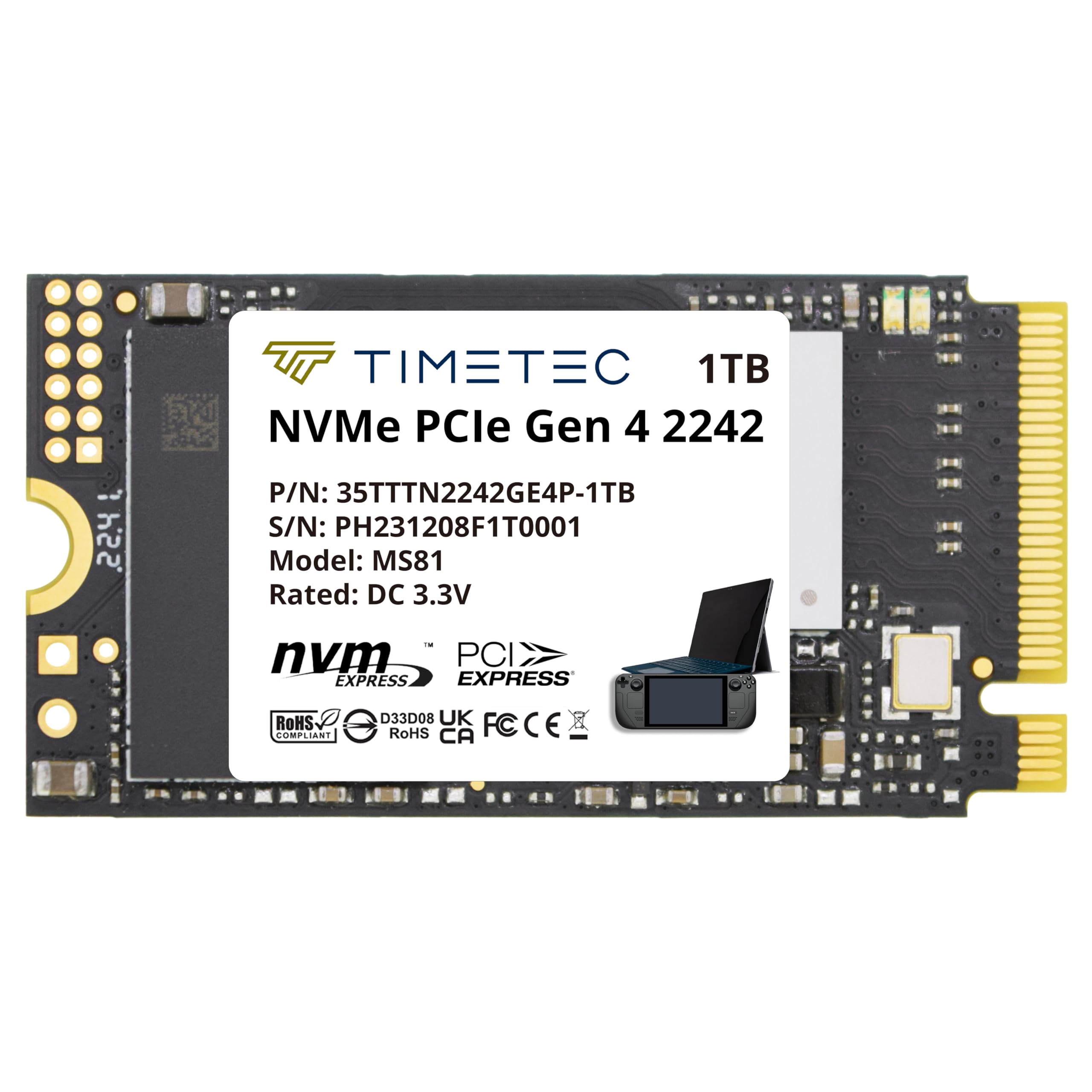 Foto 1 | Ssd Timetec M.2 2242 Nvme Pcie Gen4x4 3d Nand Tlc - Venta Internacional.