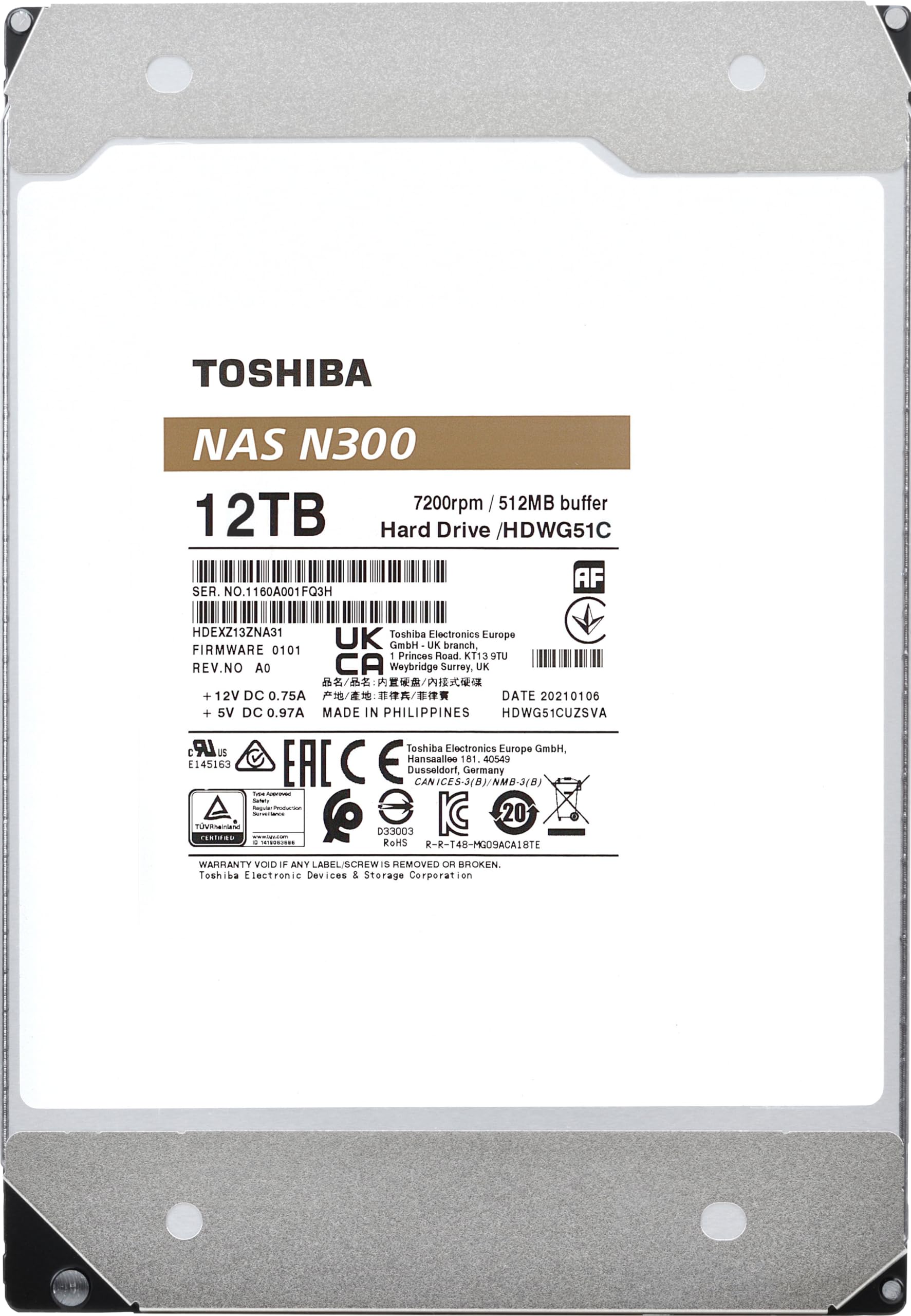 Foto 6 pulgar | Disco Duro Toshiba N300 12 Tb Nas 3,5'' Sata 6 Gb/s 7200 Rpm - Venta Internacional.